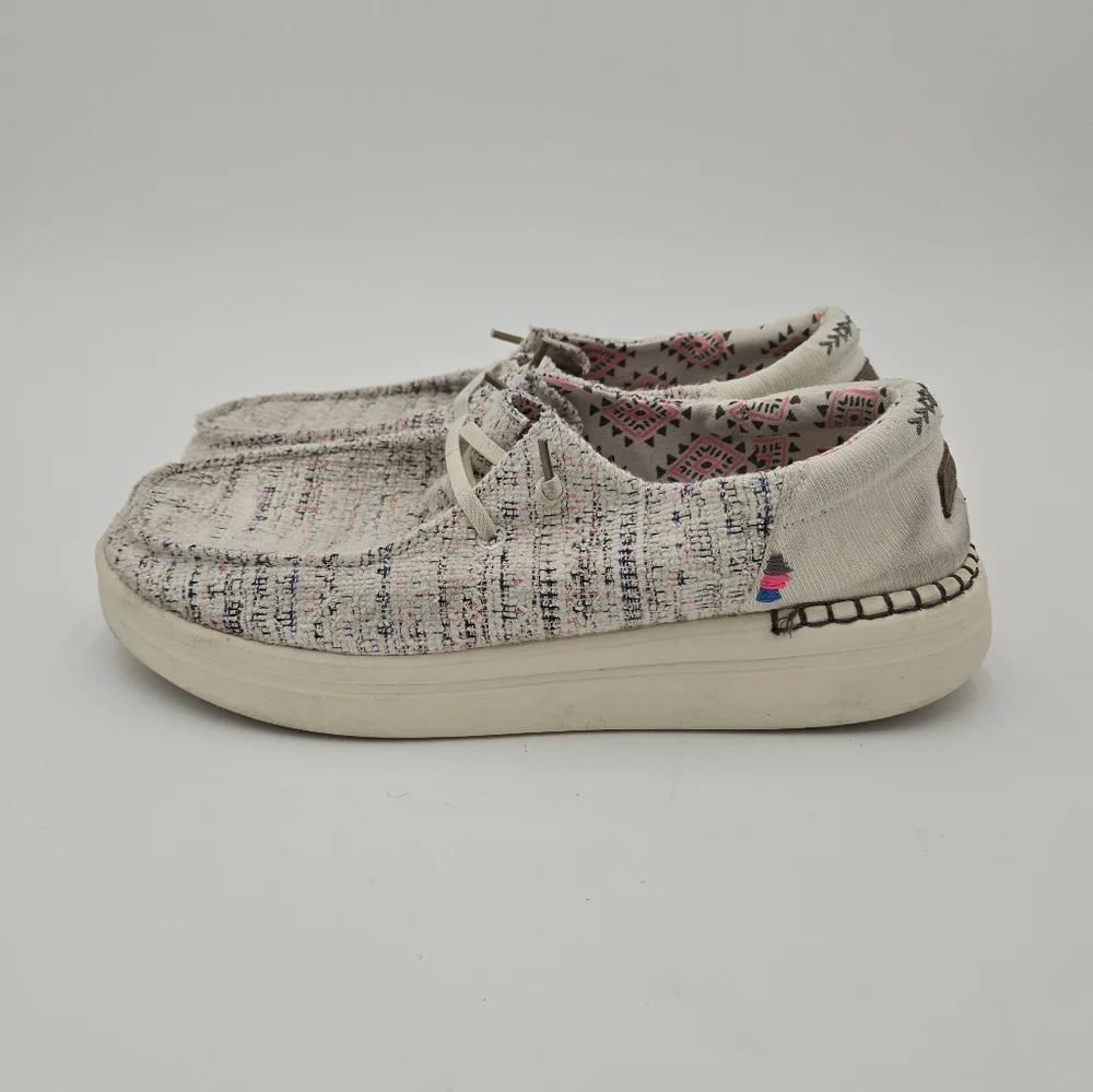 Hey Dude Wendy Rise Boho White Size 10